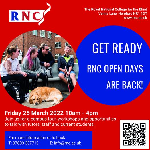 FREE Open Day at College for Visually Impaired Young People