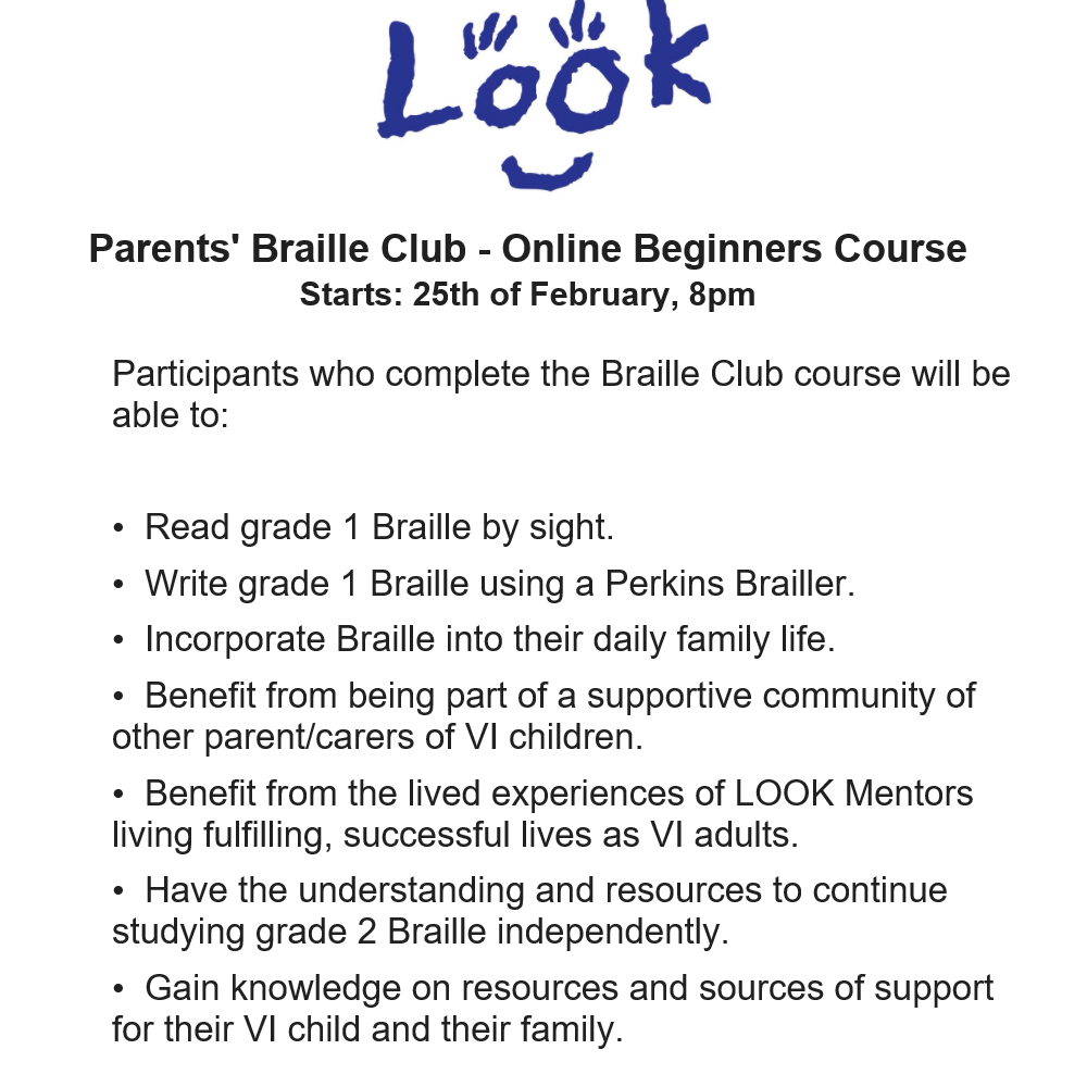 Parents' Braille Club