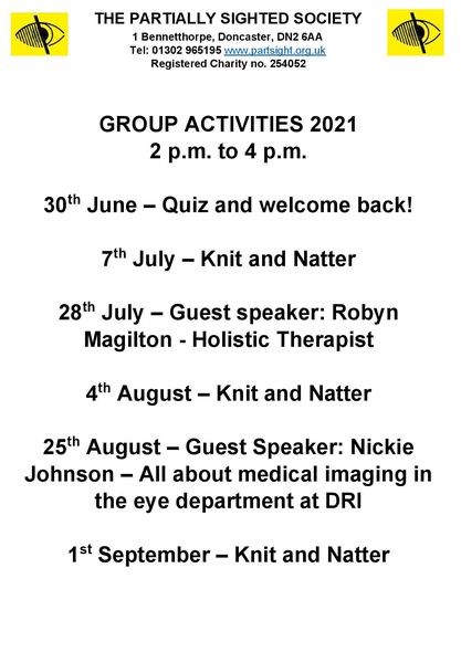 Group Activities 2021