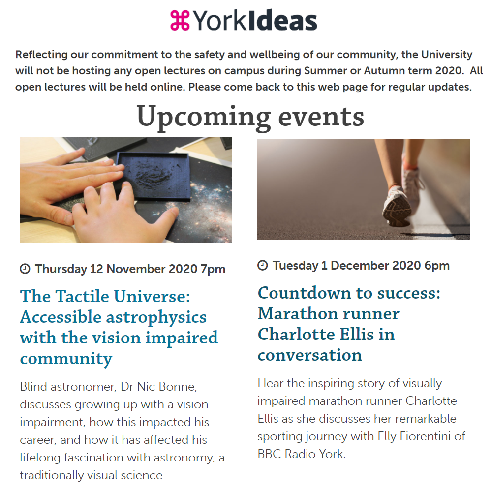 University of York Open Lectures & Events