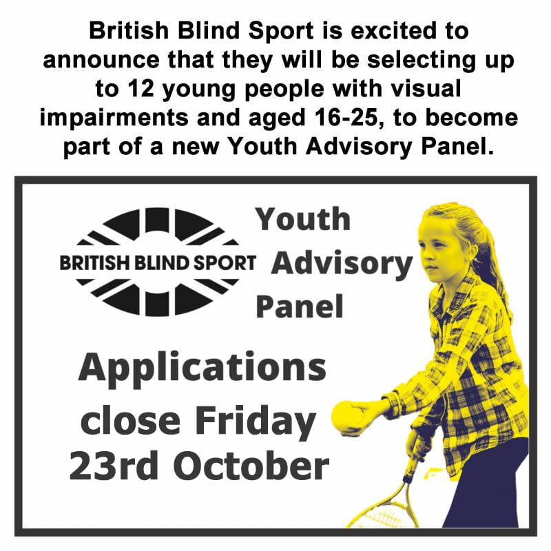 British Blind Sport Youth Advisory Panel Applications